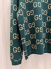 Bagsaa Gucci GG wool jacquard sweater in green - 3