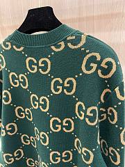 Bagsaa Gucci GG wool jacquard sweater in green - 2