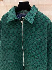Bagsaaa Gucci GG wool flannel padded Jacket - 2