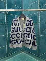 Bagsaaa Gucci Embroidered wool cardigan - 1