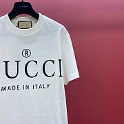 Bagsaaa Gucci Made In Italy White T-Shirt - 4