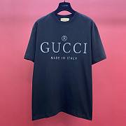 	 Bagsaaa Gucci Made In Italy Black T-Shirt - 1