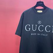 	 Bagsaaa Gucci Made In Italy Black T-Shirt - 3