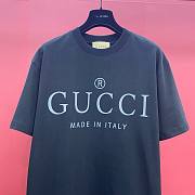 	 Bagsaaa Gucci Made In Italy Black T-Shirt - 2