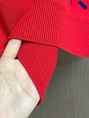 Bagsaaa Gucci Red & Blue Monogram Wool Knit Sweater Medium - 4