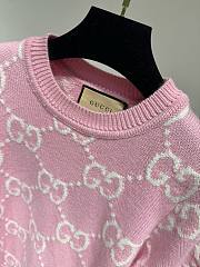 Bagsaaa Gucci GG knit wool top in pink - 6