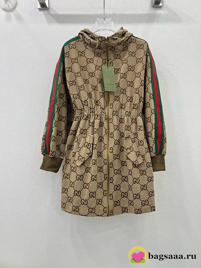 Bagsaaa Gucci Jumbo GG Zip-Up Dress - 1