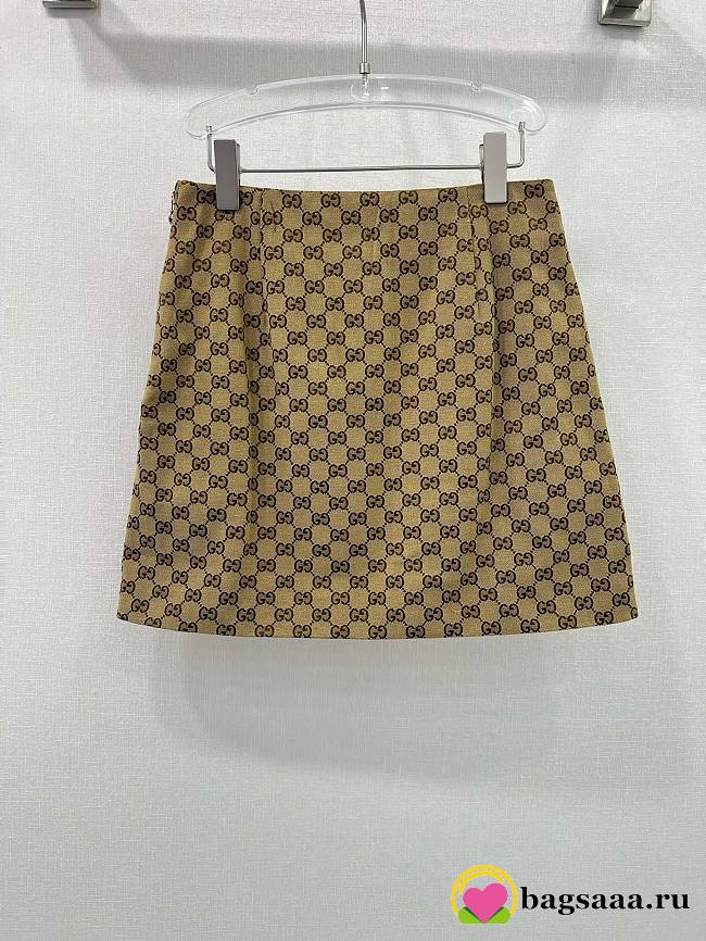 Bagsaaa Gucci GG Ebony Brown Skirt - 1