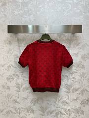 Bagsaaa Gucci GG knit wool top in red - 5