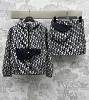 Bagsaaa Dior 24 Spring Saddle Pocket Suit Set hooded windbreaker and A-lined Skirt - 1