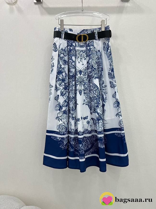 Bagsaaa Dior Blue Long Skirt - 1