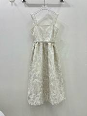 Bagsaaa Dior Mid-Length Belted Dress White Gold Tone Butterfly - 1