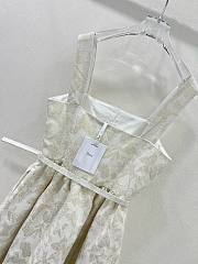 Bagsaaa Dior Mid-Length Belted Dress White Gold Tone Butterfly - 6