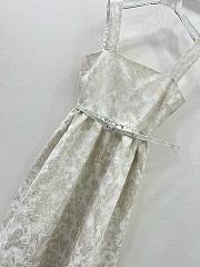 Bagsaaa Dior Mid-Length Belted Dress White Gold Tone Butterfly - 5