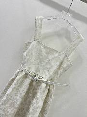 Bagsaaa Dior Mid-Length Belted Dress White Gold Tone Butterfly - 2
