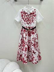 Bagsaaa Dior Belt Dress White and Red Butterfly - 1