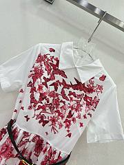 Bagsaaa Dior Belt Dress White and Red Butterfly - 2