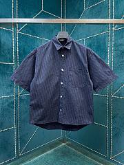 Bagsaaa Dior T-Shirt Blue Jacquard Oblique - 1
