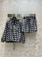 Bagsaaa Dior Macrocannage Short-Sleeved Hooded Short Anorak and Skirt - 1