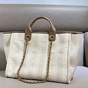 Bagsaaa Chanel Deauville Shopping Bag in Cream - 30 × 39 × 22 cm - 5