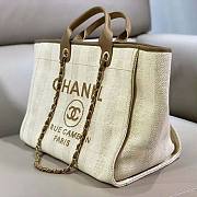 Bagsaaa Chanel Deauville Shopping Bag in Cream - 30 × 39 × 22 cm - 4