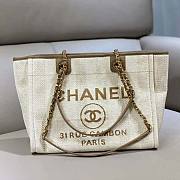 Bagsaaa Chanel Deauville Shopping Bag in Cream - 30 × 39 × 22 cm - 2