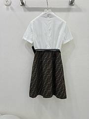 Bagsaaa Fendi Shirt Belt Dress FF Pattern  - 5