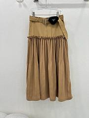 Bagsaaa Prada Midi Pleat Skirt With Triangle Pouch Belt - 2