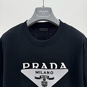 Bagsaaa Prada Triangle Logo Black T-Shirt - 3