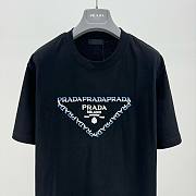 	 Bagsaaa Prada Triangle Logo Black T-Shirt 02 - 5