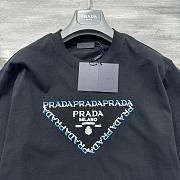 	 Bagsaaa Prada Triangle Logo Black T-Shirt 02 - 2