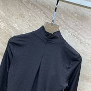 	 Bagsaaa Prada Tall Stone Roll Neck Bodysuit In Black - 6