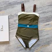 Bagsaaa Celine One Piece Swimwear In Green - 1