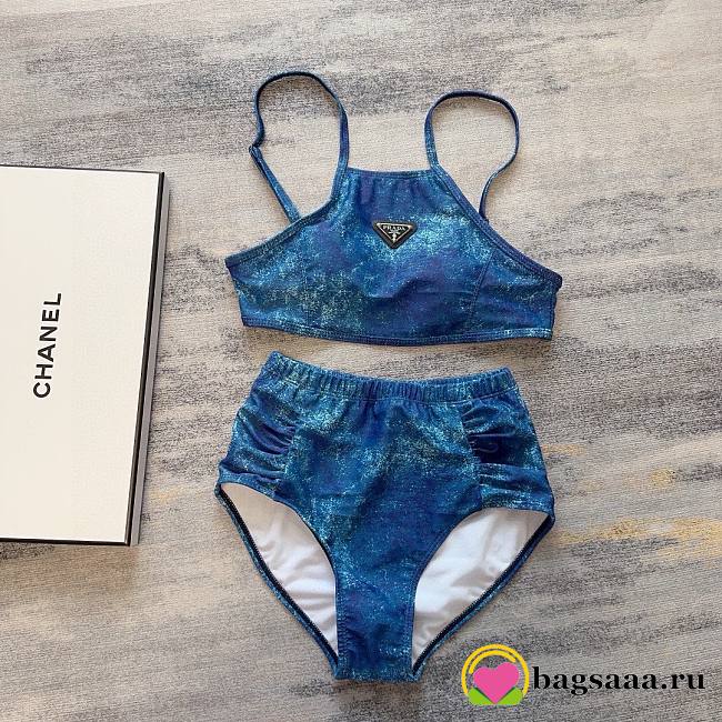 Bagsaaa Prada Swimwear Blue Set - 1