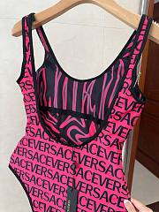 Bagsaaa Versace Zebra Miranda Reversible One-Piece Swimsuit Pink - 3