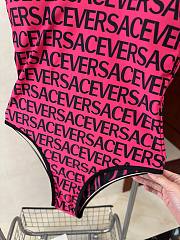 Bagsaaa Versace Zebra Miranda Reversible One-Piece Swimsuit Pink - 2