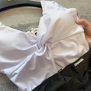 Bagsaaa Chanel Long Sleeve Swimsuit Black And White - 5