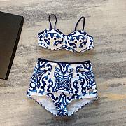 Bagsaaa Dolce&Gabbana Blue Majolica-print spandex bikini - 1