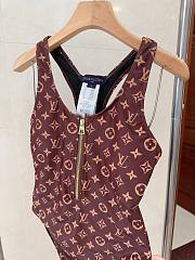 Bagsaaa Louis Vuitton Zip-up Monogram One-Piece Swimsuit - 4