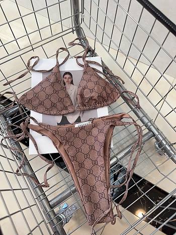 Bagsaaa Gucci GG Ebony Brown Bikini Set
