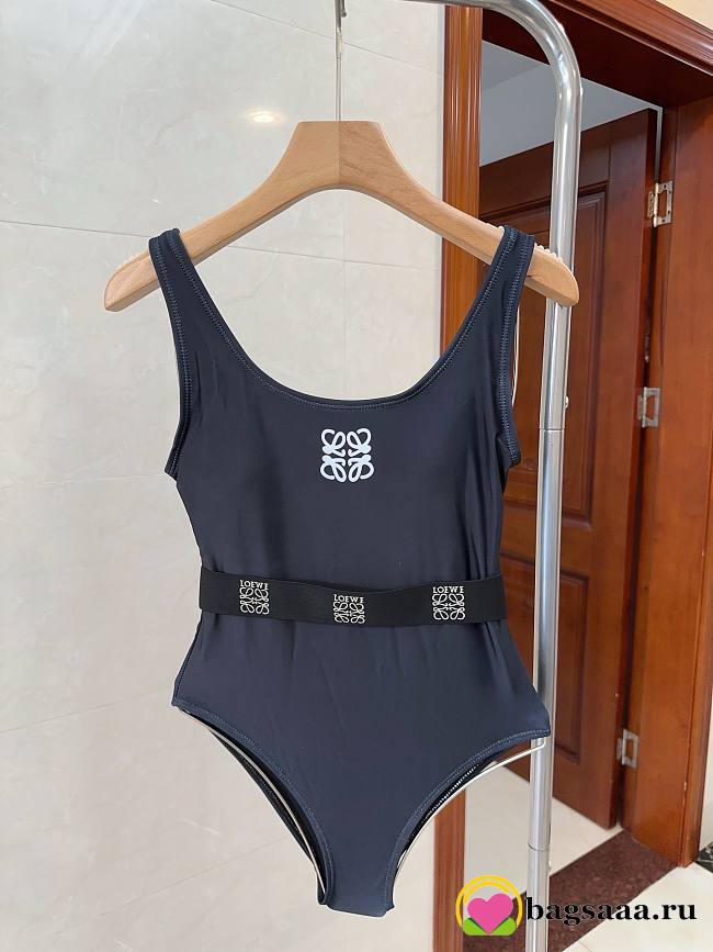 	 Bagsaaa Loewe Black One Piece Swimwear - 1