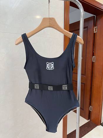 	 Bagsaaa Loewe Black One Piece Swimwear
