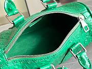 	 Bagsaaa Louis Vuitton Keepall Bandoulière 25 Green Ostrich leather - 25 x 15 x 11 cm - 3