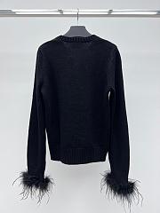 Bagsaaa Prada Sweater With Fur Cuff - 6