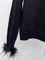 Bagsaaa Prada Sweater With Fur Cuff - 2