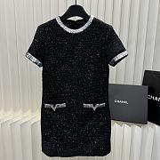 Bagsaaa Valentio Black Tweed Dress - 1