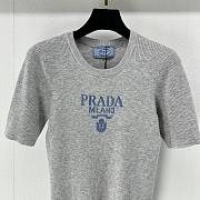 Bagsaaa Prada Logo-intarsia Knitted Short-sleeved - 6