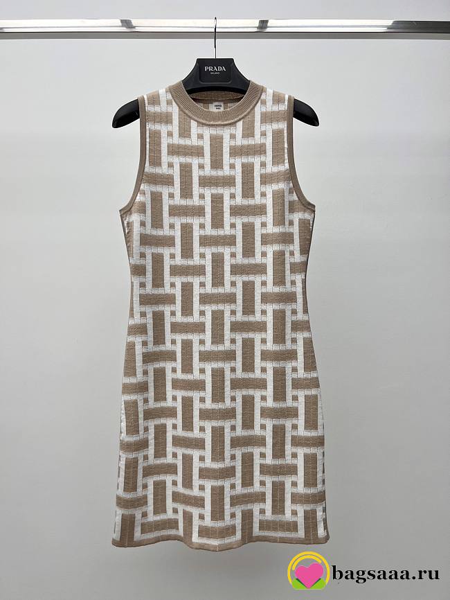 Bagsaaa Hermes Mosaique short sleeveless dress - 1