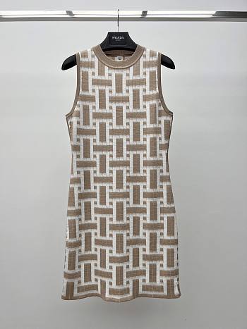 Bagsaaa Hermes Mosaique short sleeveless dress
