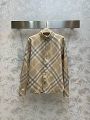 Bagsaaa burberry Natural Button-down Checked Shirt - 1